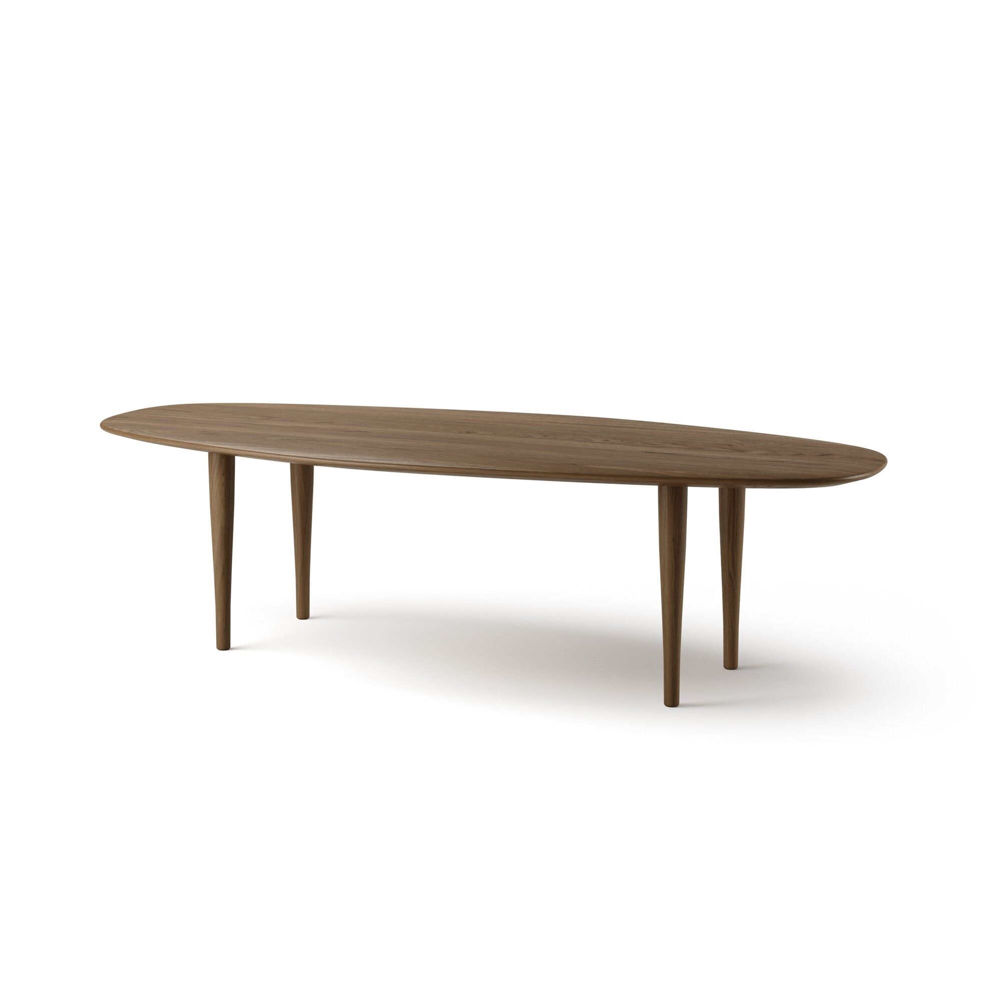 Jari Sofabord Ellipse 130x58 cm Røget Egetræ