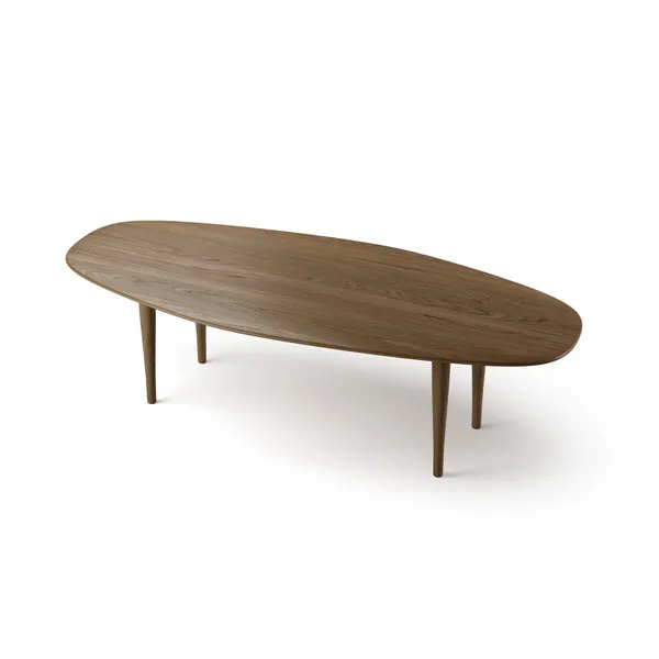Jari Sofabord Ellipse 130x58 cm Røget Egetræ