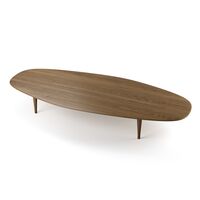 Jari Sofabord Ellipse 180x80 cm Røget Egetræ