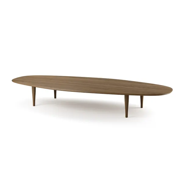 Jari Sofabord Ellipse 180x80 cm Røget Egetræ