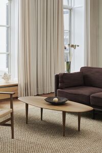 Jari Sofabord Ellipse 180x80 cm Røget Egetræ