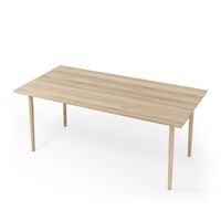 Arv Eettafel 90 x 180 cm Eiken Wit Geolied