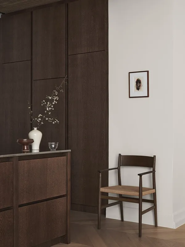 Heritage Dining Chair With Solid Back Smoked Oak