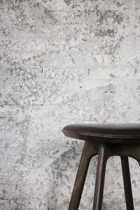 Pauline Bar Stool H65 Smoked Oak/ Black Leather