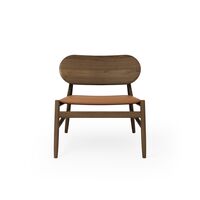 Ferdinand Armchair Smoked Oak/Brandy Leather