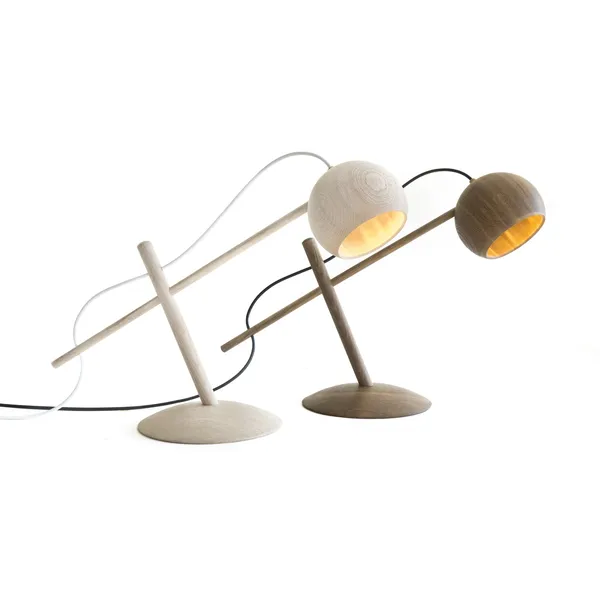 Lune Table Lamp Smoked Oak