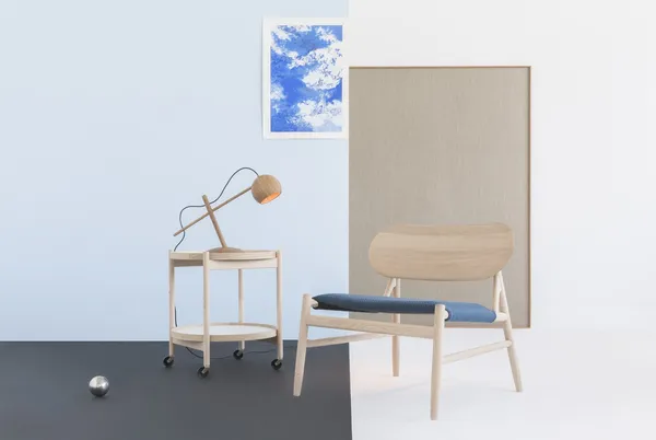 Lune Table Lamp Smoked Oak