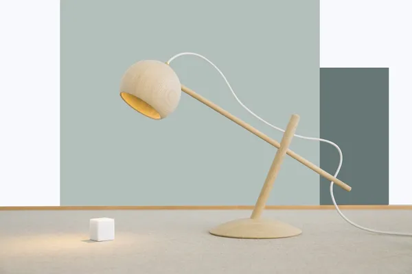 Lune Table Lamp Smoked Oak