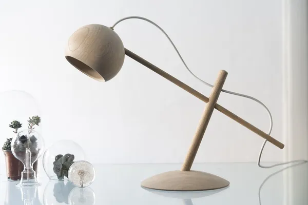Lune Table Lamp Smoked Oak