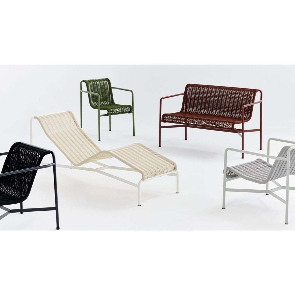 Palissade Cord Chaise Weiß Creme
