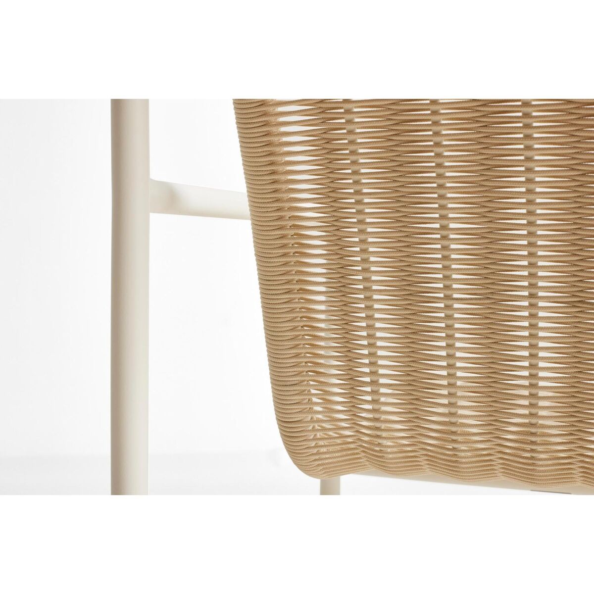 Palissade Cord Chaise Weiß Creme