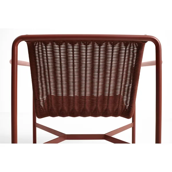 Palissade Cord Dining Chair With Armrests Iron Red