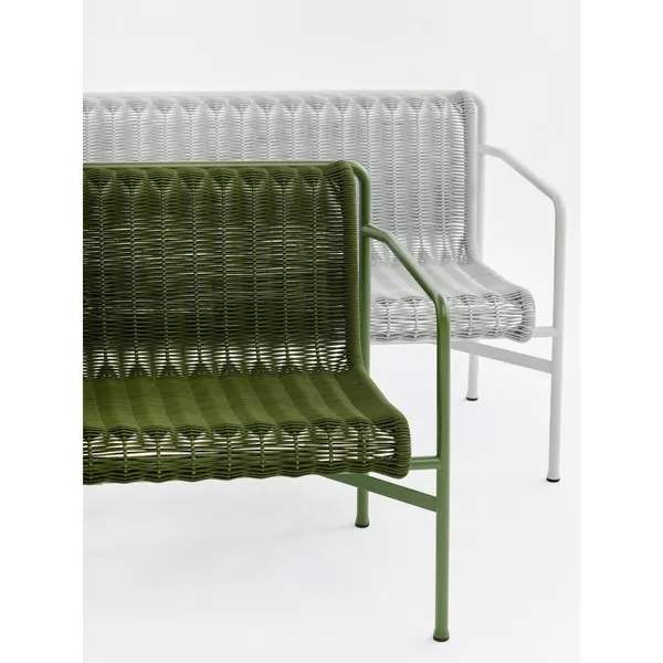 Palissade Cord Dining Bench With Armrests Olive