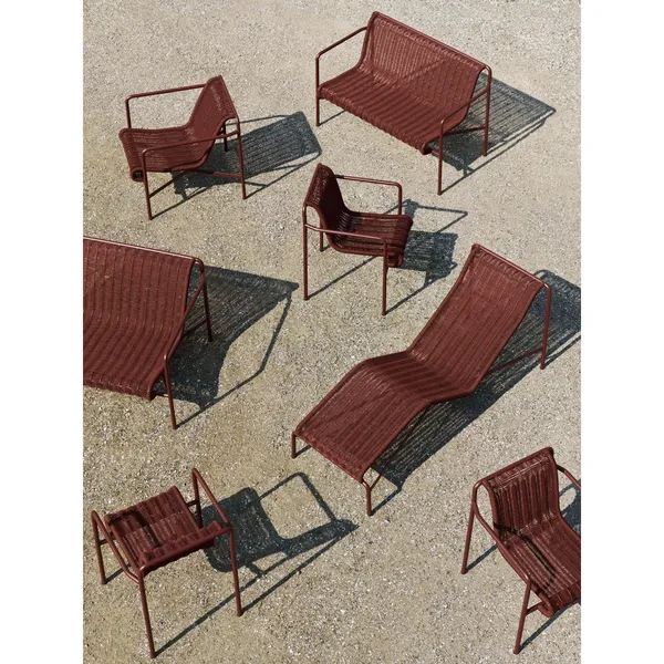 Palissade Cord Armchair Low Iron Red