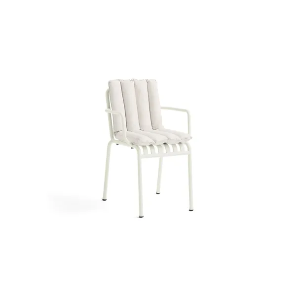 Cojín de Silla Palissade Soft Quilted Color Crema y Blanco