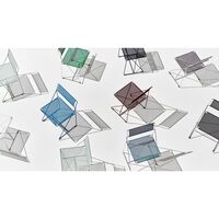 Chaise X-Line Chrome/ Poudre Bleue