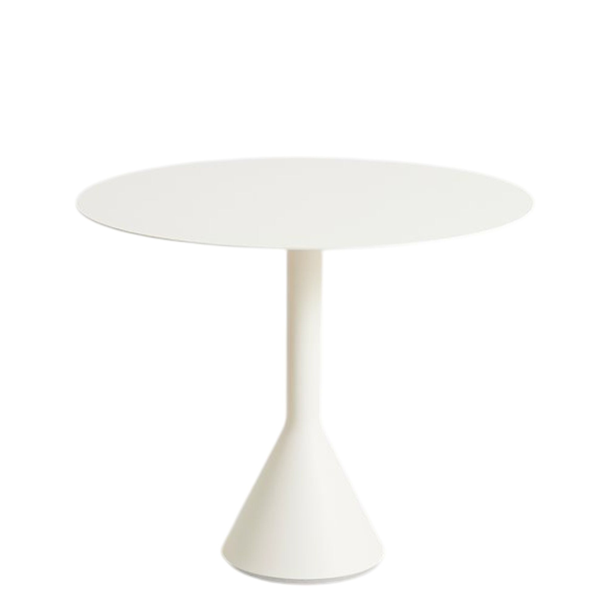 Table Conique Palissade Ø90xH74 Blanc Crème