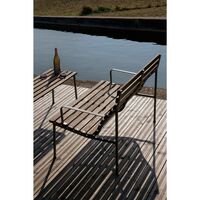 Banc de Salon Traverse avec Accoudoirs en Frêne