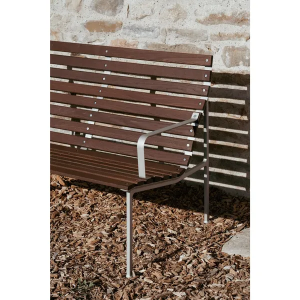 Traverse Lounge Bench With Armrests Ash