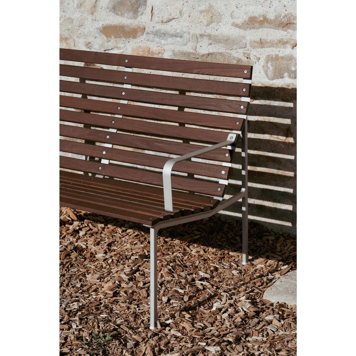 Banc de Salon Traverse avec Accoudoirs en Frêne