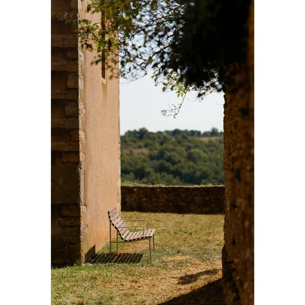 Traverse Lounge Bench With Armrests Ash