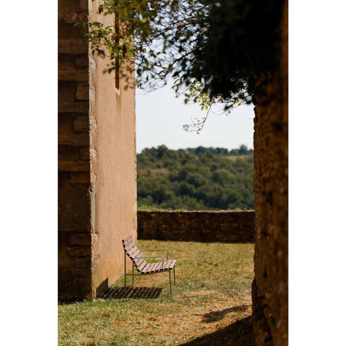 Banc de Salon Traverse avec Accoudoirs en Frêne