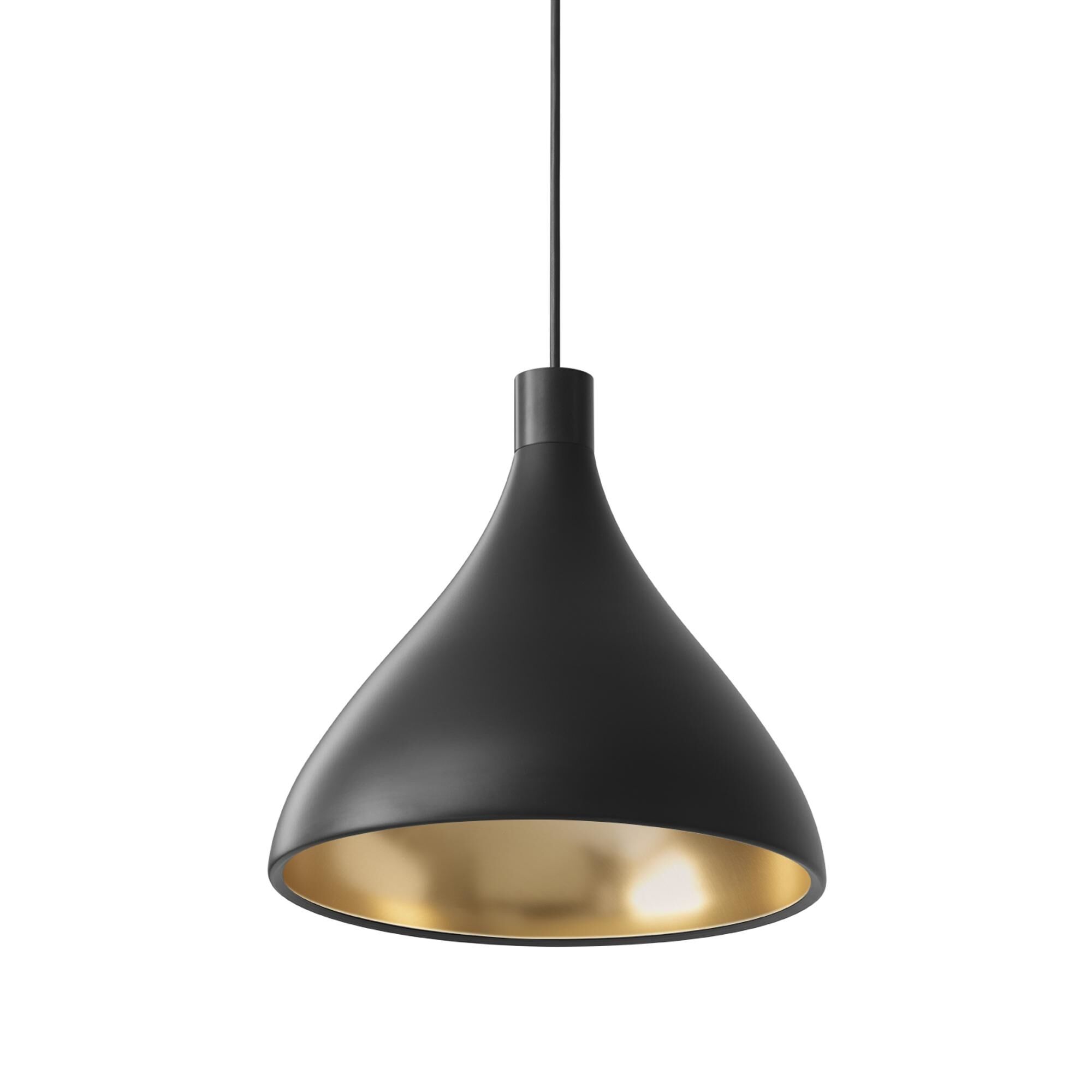 Swell Single Taklampa Medium Svart/ M&auml;ssing