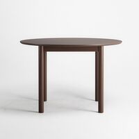 Wood Dining Table Ø110 cm Dark Oak
