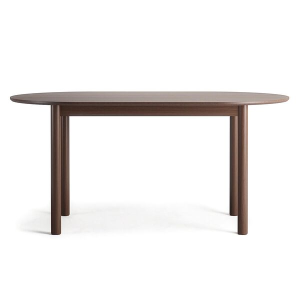 Wood Dining Table 90x160 cm Dark Oak