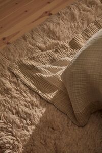 Ella Crinkle Bedspread 260x260 Sand