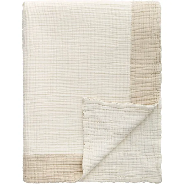 Ella Crinkle Bedspread 260x260 Sand