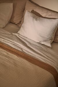 Ella Crinkle Bedspread 260x260 Dark Sand