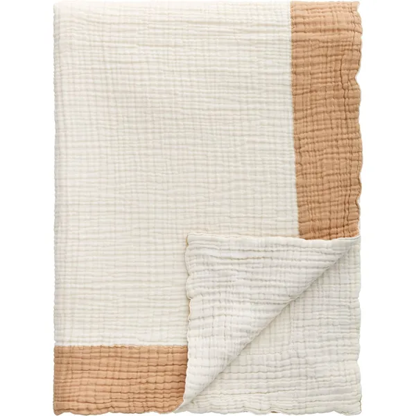 Ella Crinkle Bedspread 180x260 Dark Sand