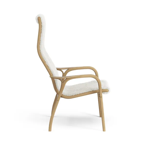 Lamino Hoge Fauteuil Geolied Eiken/Off White/Schapenhuid