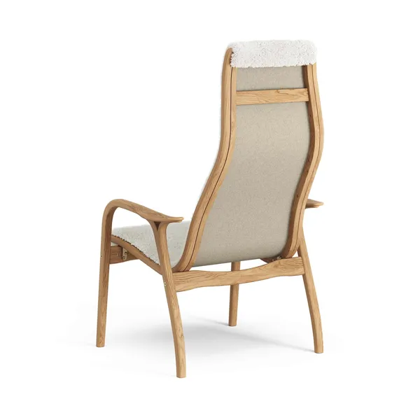 Lamino Hoge Fauteuil Geolied Eiken/Off White/Schapenhuid