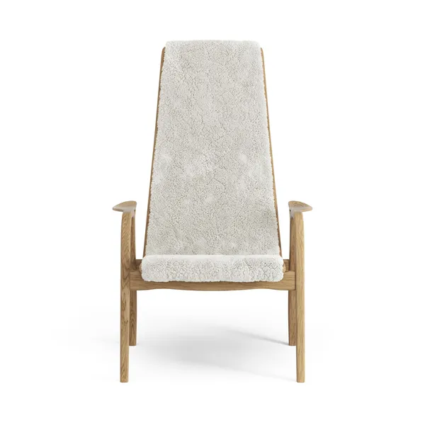 Lamino Hoge Fauteuil Geolied Eiken/Off White/Schapenhuid