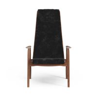 Lamino Poltrona Alta Noce Laccato/Nero/Pecora