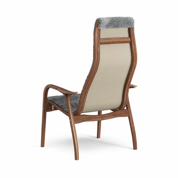 Lamino Poltrona Alta Noce Laccato/Scandinavian Grey/Pecora