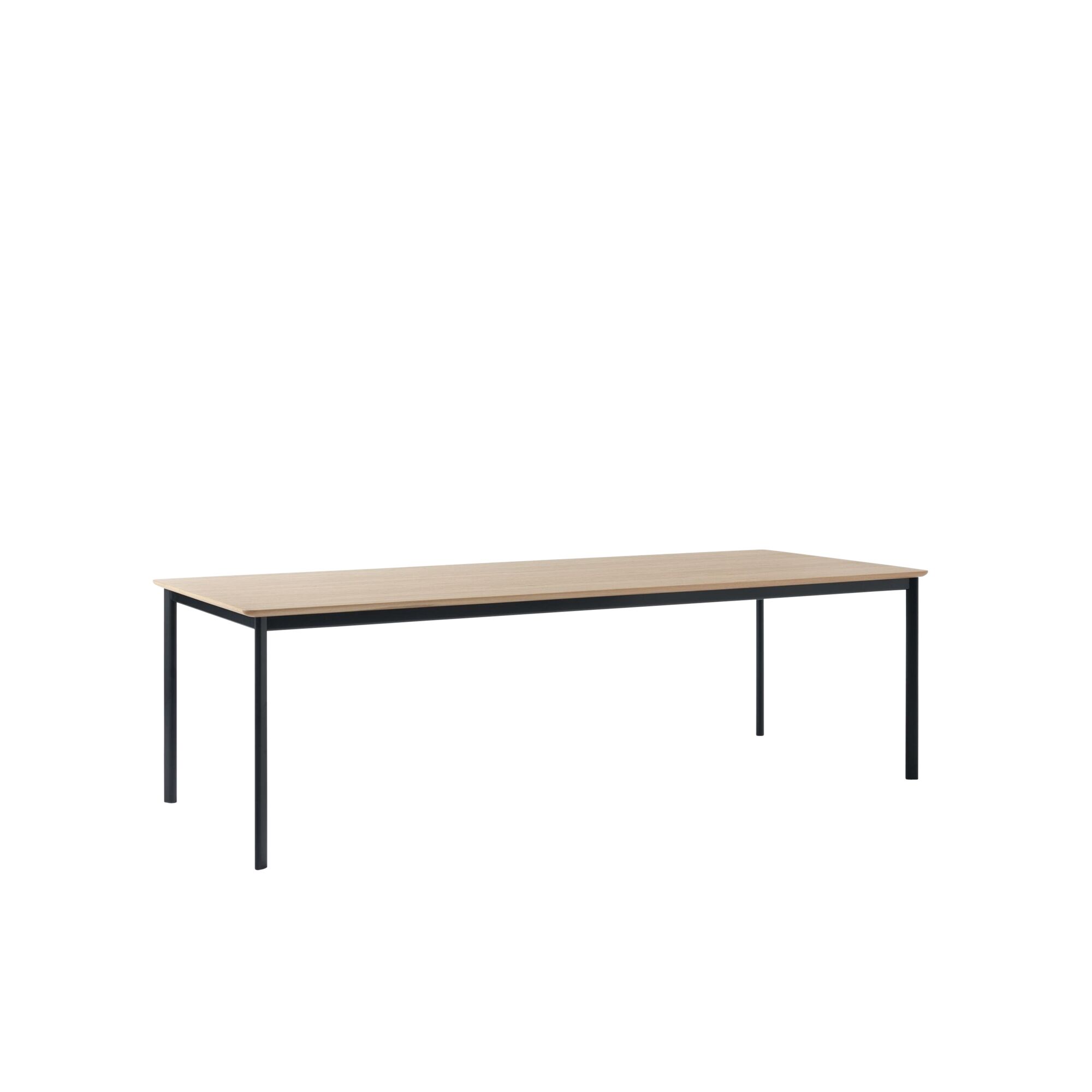 Drip HW117 Spisebord L253 Sort/Klarlakeret Eg