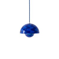 Flowerpot VP1 Pendel Cobalt Blue/Twilight Blue Pattern