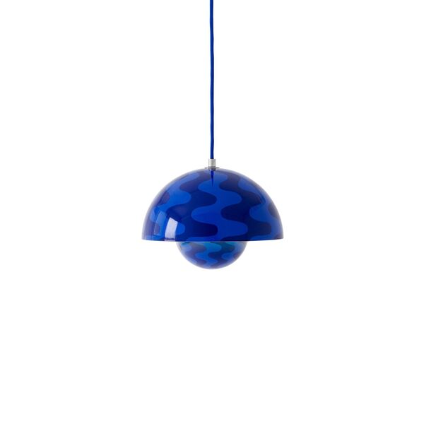 Flowerpot VP1 Hanglamp Kobaltblauw/Twilightblauw Patroon