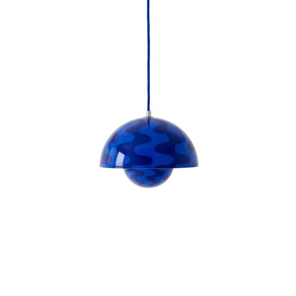 Flowerpot VP1 Pendel Cobalt Blue/Twilight Blue Pattern