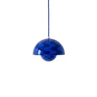 Flowerpot VP1 Pendel Cobalt Blue/Twilight Blue Pattern