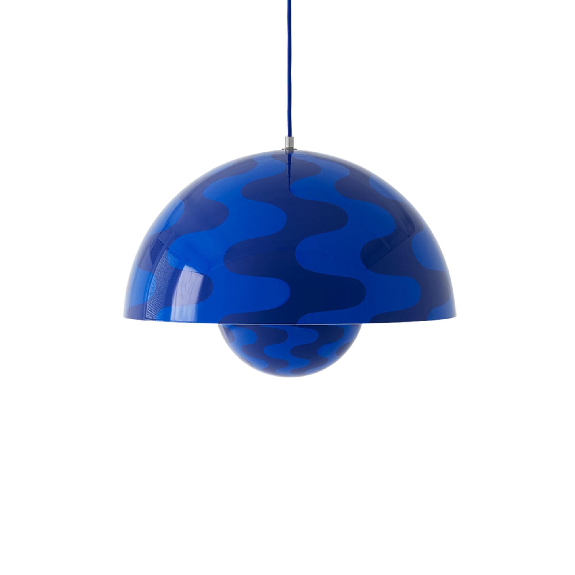 Flowerpot VP2 Pendel Cobalt Blue/Twilight Blue Pattern