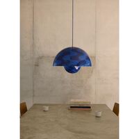 Flowerpot VP2 Pendant Cobalt Blue/Twilight Blue Pattern