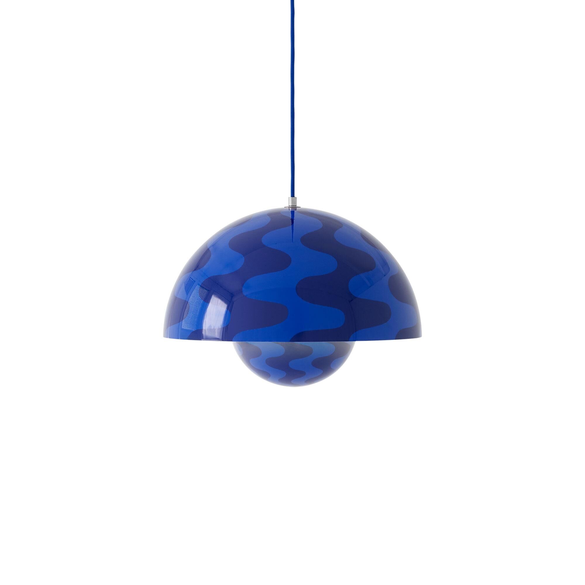 Flowerpot VP7 Taklampe Koboltblå/skumringsblå Mønster