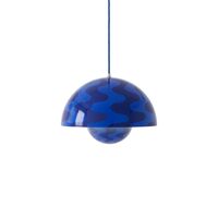 Flowerpot VP7 Pendel Cobalt Blue/Twilight Blue Pattern