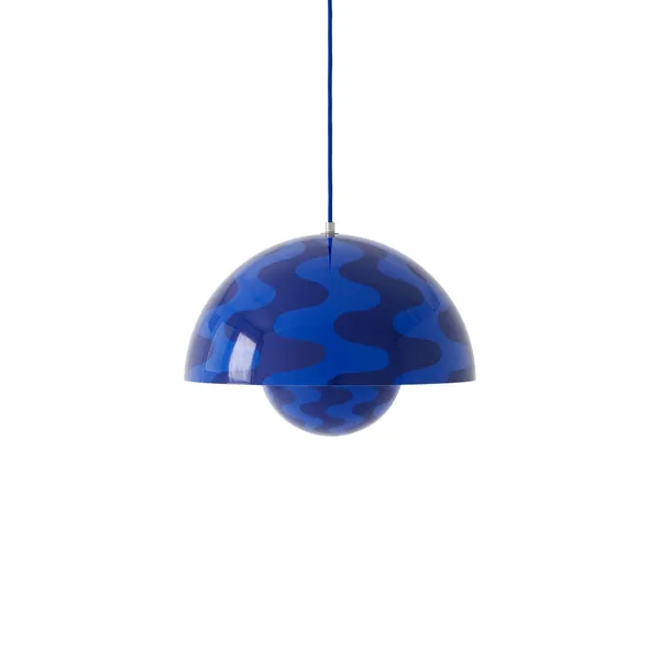 Flowerpot VP7 Pendel Cobalt Blue/Twilight Blue Pattern