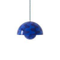 Flowerpot VP7 Pendel Cobalt Blue/Twilight Blue Pattern