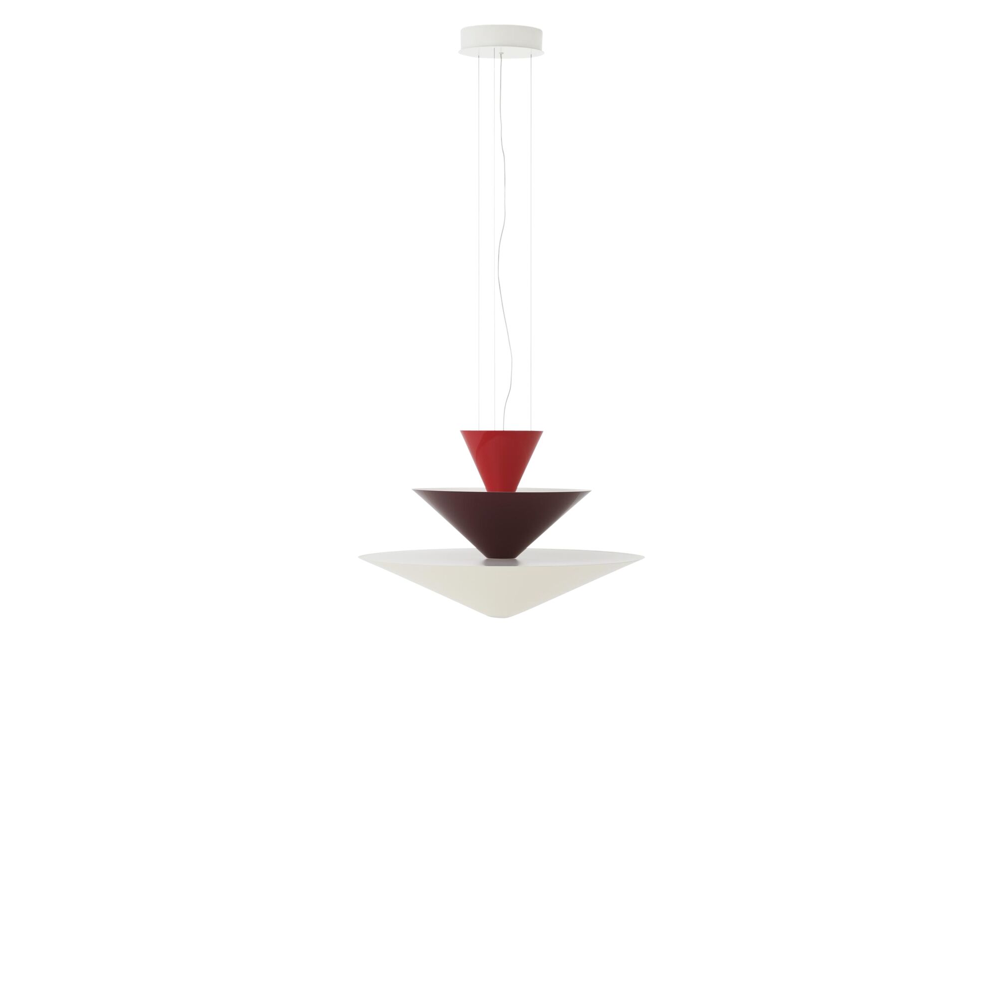 Gio LN14 Pendel 60 Vermilion Red/Dark Burgundy/Ecru White